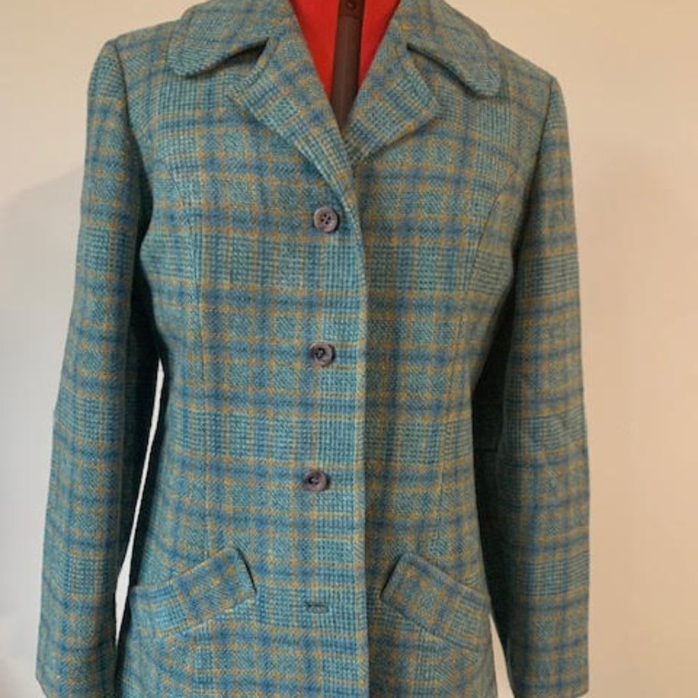 Vintage Pendleton Wool Tartan Plaid Coat Medium